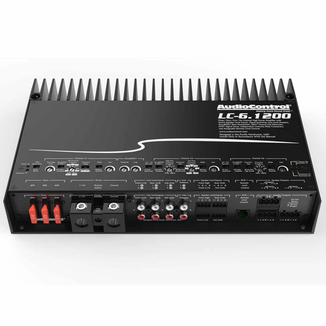 2026 Nuevo AudioControl LC-6.1200 amplificador de 6 canales clase D con AccuBass potencia 1200W