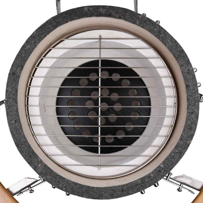 2026 Kamado barbacoa parrilla y ahumador cerámico 81 cm v7356