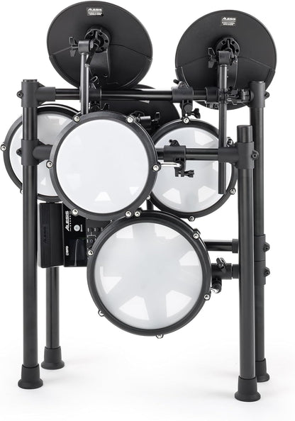 2026 Alesis Nitro Max Kit Batería Electrónica con Parches Silenciosos de Malla, Caja de Doble Zona de 10", Bluetooth, 440+ Sonidos Auténticos, Lecciones Drumeo, USB MIDI, Pedal de Bombo