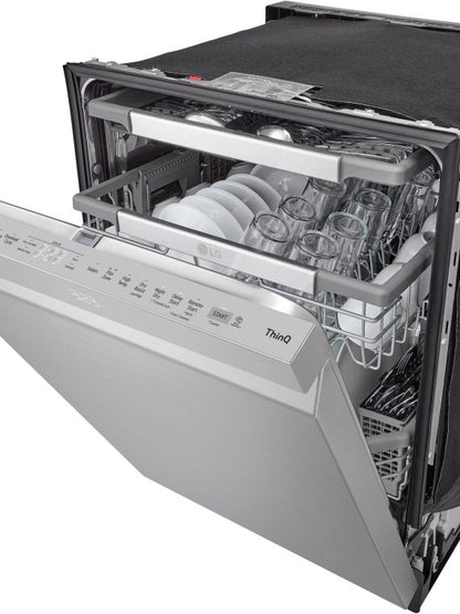 2026 Nuevo lavavajillas empotrable inteligente de 24 pulgadas con control superior, cuba de acero inoxidable, tercera rejilla, QuadWash Pro y nivel de ruido de 42 dBA en acero inoxidable