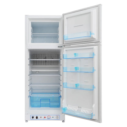 2026 Nuevo refrigerador de propano de 9.4 pies cúbicos 64 pulgadas de alto con congelador para camper y motorhome