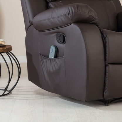 2026 Don Descanso - Sillón Masaje Relax Calor Trevi Negro Reclinable 160º con 8 Motores Silenciosos, Calor Lumbar, Sist. Masaje 4 Zonas y Acabado en PU Anti-Cuarteo [Incluye Mando]. Ideal Gente Mayor
