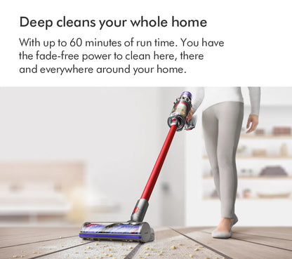 2026 Dyson V11 Extra Aspiradora Escoba Inalámbrica – Hasta 60 minutos de autonomía – Acabado Níquel y Rojo