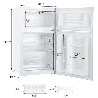 2026 Mini refrigerador EUHOMY de 3,2 pies cúbicos – Empotrable o independiente