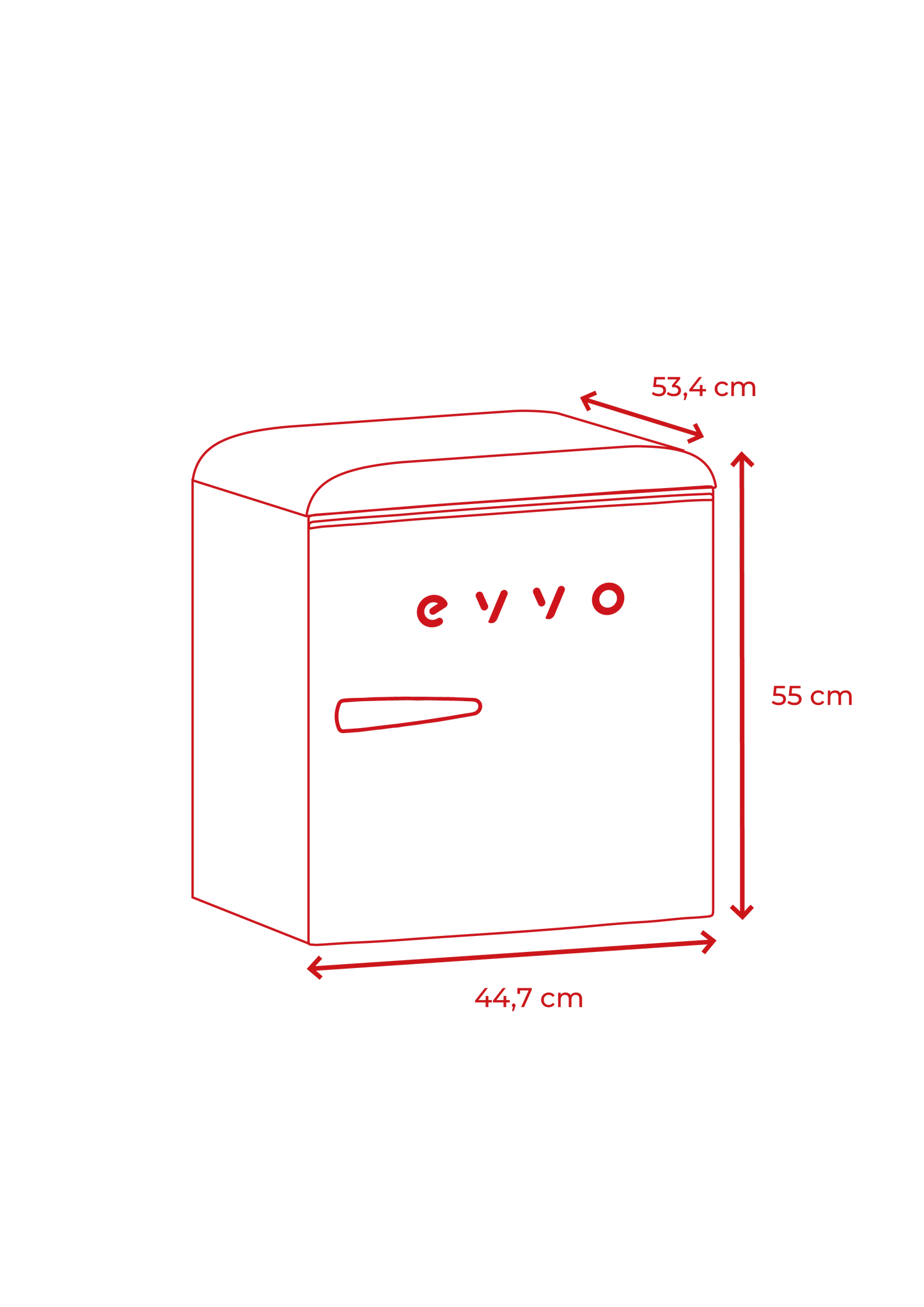 2026 Frigorífico Mini Evvo F20 Retro