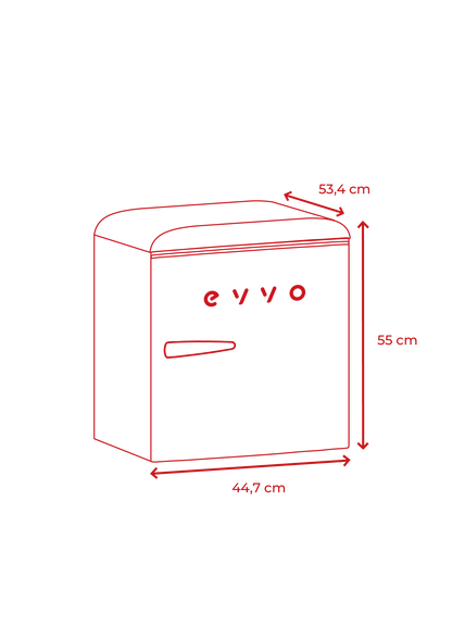 2026 Frigorífico Mini Evvo F20 Retro