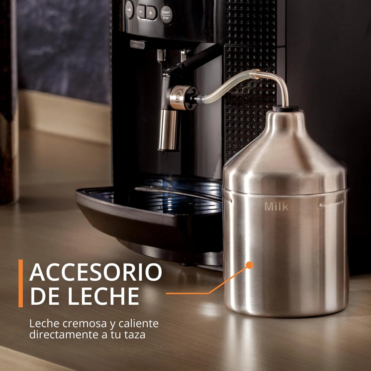 2026 Krups Essential - Cafetera súper automática, 15 Bares de presión, Molinillo cónico de Metal, con selección de cantidad e Intensidad de café, 1.7 l, 1 Cups, Acero, Pantalla LCD + Acc. Leche