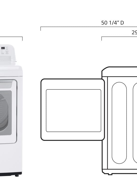2026 Nuevo secador de gas LG 7.3 cu. ft. con secado por sensor, color blanco