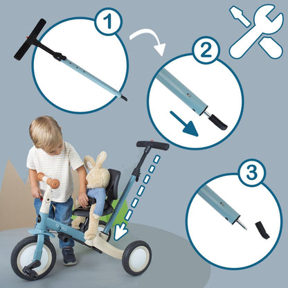 2026 Olmitos - Triciclo Evolutivo de Bebé 5 en 1 GYRO + - Bicicleta Niños Desde 1 Año hasta 5 años - De Triciclo a Bicicleta con o sin Pedales – Adaptable y transformable (Gyro +, Verde)