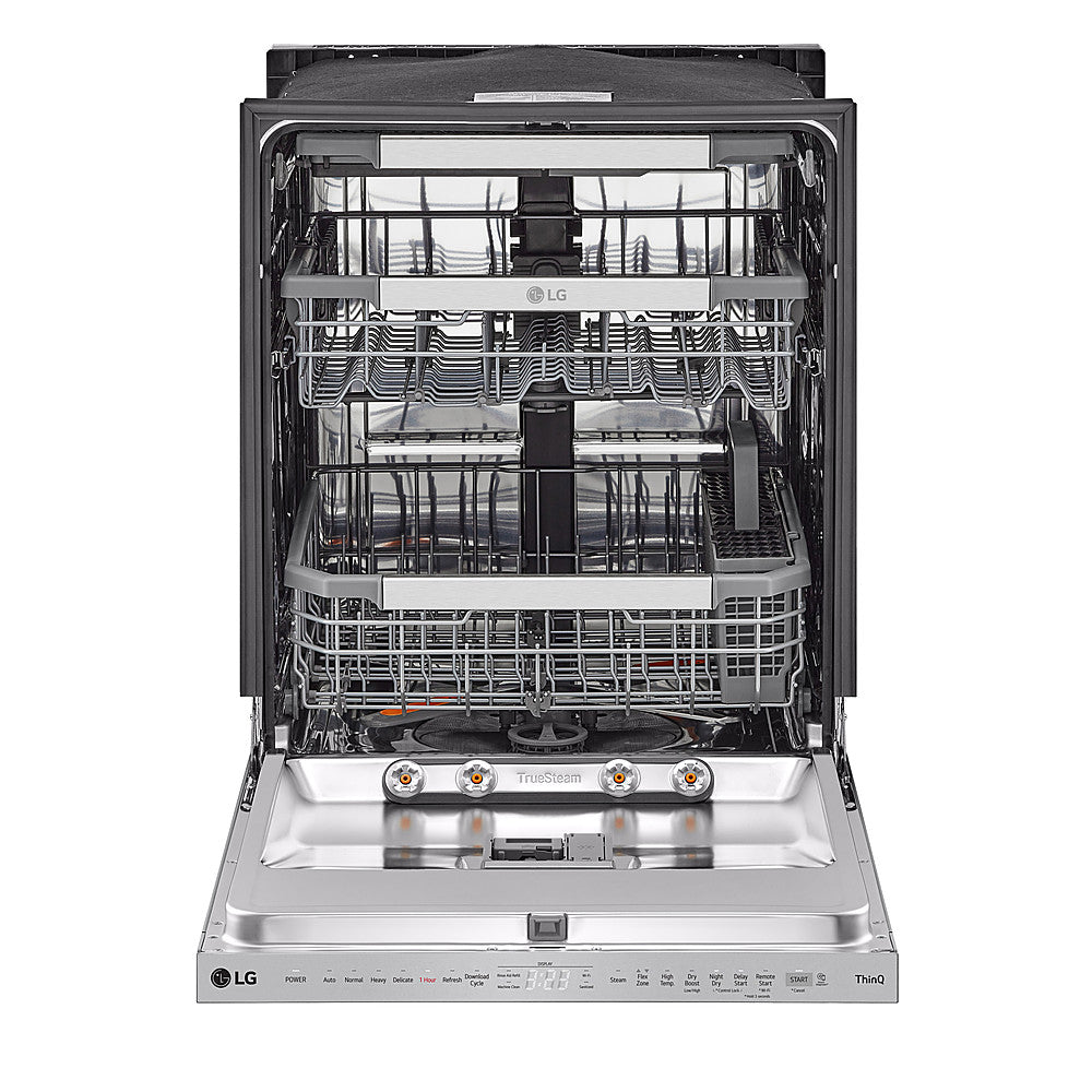 2026 Nuevo lavavajillas empotrable inteligente de 24 pulgadas con control superior, cuba de acero inoxidable, tercera rejilla, QuadWash Pro y nivel de ruido de 42 dBA en acero inoxidable