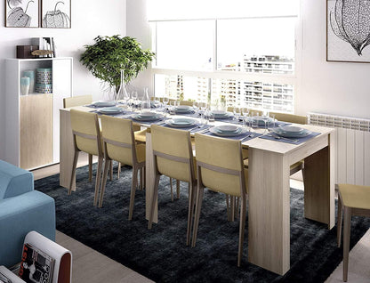 2026 Mobelcenter - Mesa de Comedor Consola Extensible, Mesa para Salón recibidor o Cocina, Mesa Fuelle Extensible, Color Cemento (1127)