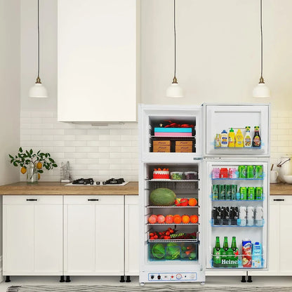 2026 Nuevo refrigerador de propano de 9.4 pies cúbicos 64 pulgadas de alto con congelador para camper y motorhome