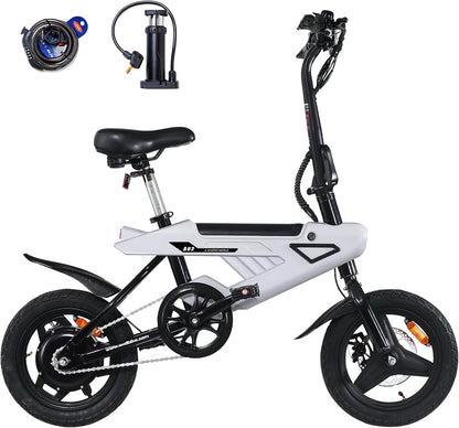 2026 Bicicleta eléctrica plegable de 14", eBike con motor de 250W de alta velocidad, batería de iones de litio 36V-6.4AH, pantalla LCD inteligente, bicicleta eléctrica de ciudad, 3 modos, unisex