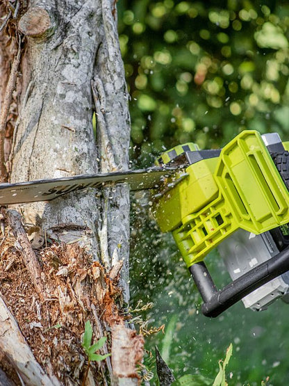 2026 Nuevo Sun Joe 48-Volt iON+ motosierra inalámbrica de 16 pulgadas con funda (2 baterías de 2Ah y 1 cargador) verde