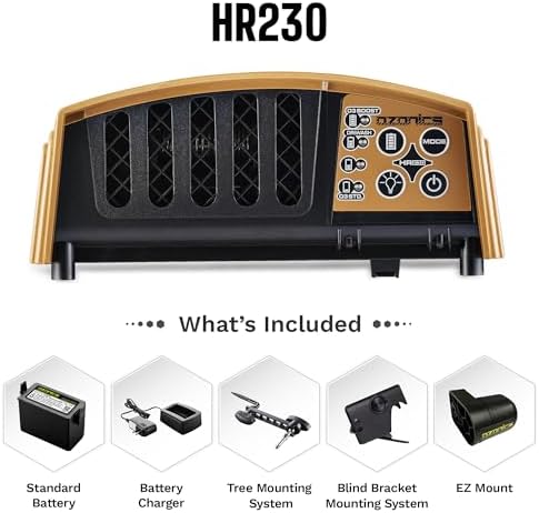 2026 Nuevo Ozonics HR-230 eliminador de olores con generador de ozono para caza con batería recargable y sistema de montaje en árbol