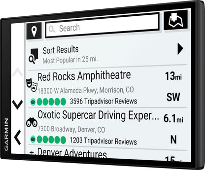 2026 Nuevo sistema de navegación GPS Garmin DriveSmart 76 de 7 pulgadas con Bluetooth integrado, actualizaciones de mapas y tráfico en tiempo real, color negro