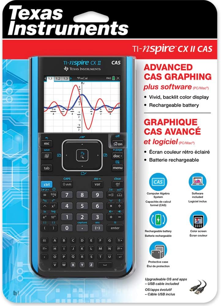 2026 Nuevo calculadora gráfica a color con sistema CAS TI-Nspire CX II con software para estudiante (PC/Mac) 320 x 240 píxeles (3,2 pulgadas en diagonal)