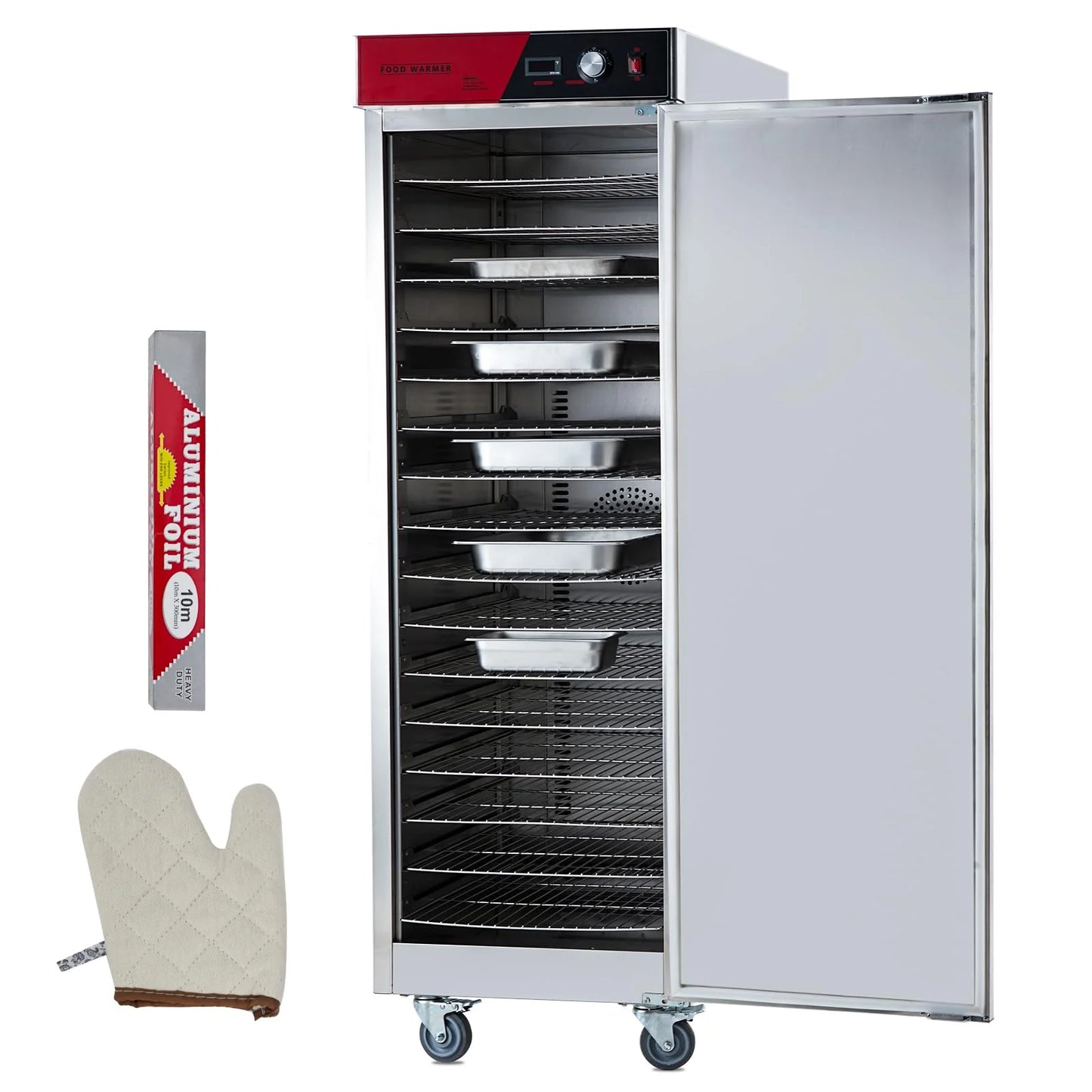 2026 Nuevo armario calentador de alimentos comercial Garvee tipo Hot Box de 16 niveles en acero inoxidable 1850W
