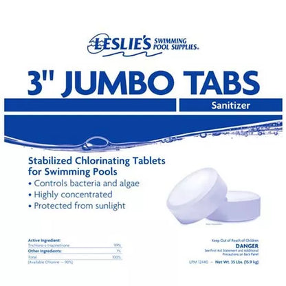 2026 Nuevo tabletas de cloro jumbo para piscina 3 pulgadas 35 lb