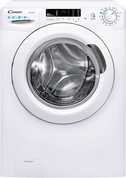 2026 Smart CS 14102DE/1-S, Lavadora 10 KG, 1400 RPM, Pantalla Digital y Mando, Tecnología NFC, Asistente de Voz, 15 Ciclos, 5 Rápidos, Planchado Fácil, Inicio Diferido 24H, Detector KG, 81 DB, Blanco