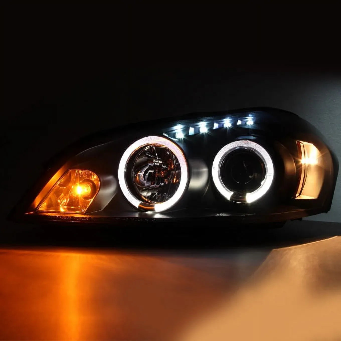 2026 Nuevo AKKON - Faros delanteros LED halo ahumados negros para Chevy Impala 2006-2013 + luces traseras LED