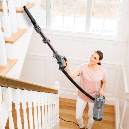 2026 Nuevo aspirador vertical con tecnología DuoClean PowerFin, sistema Powered Lift-Away y cepillo autolimpiante, acabado en color rosa dorado