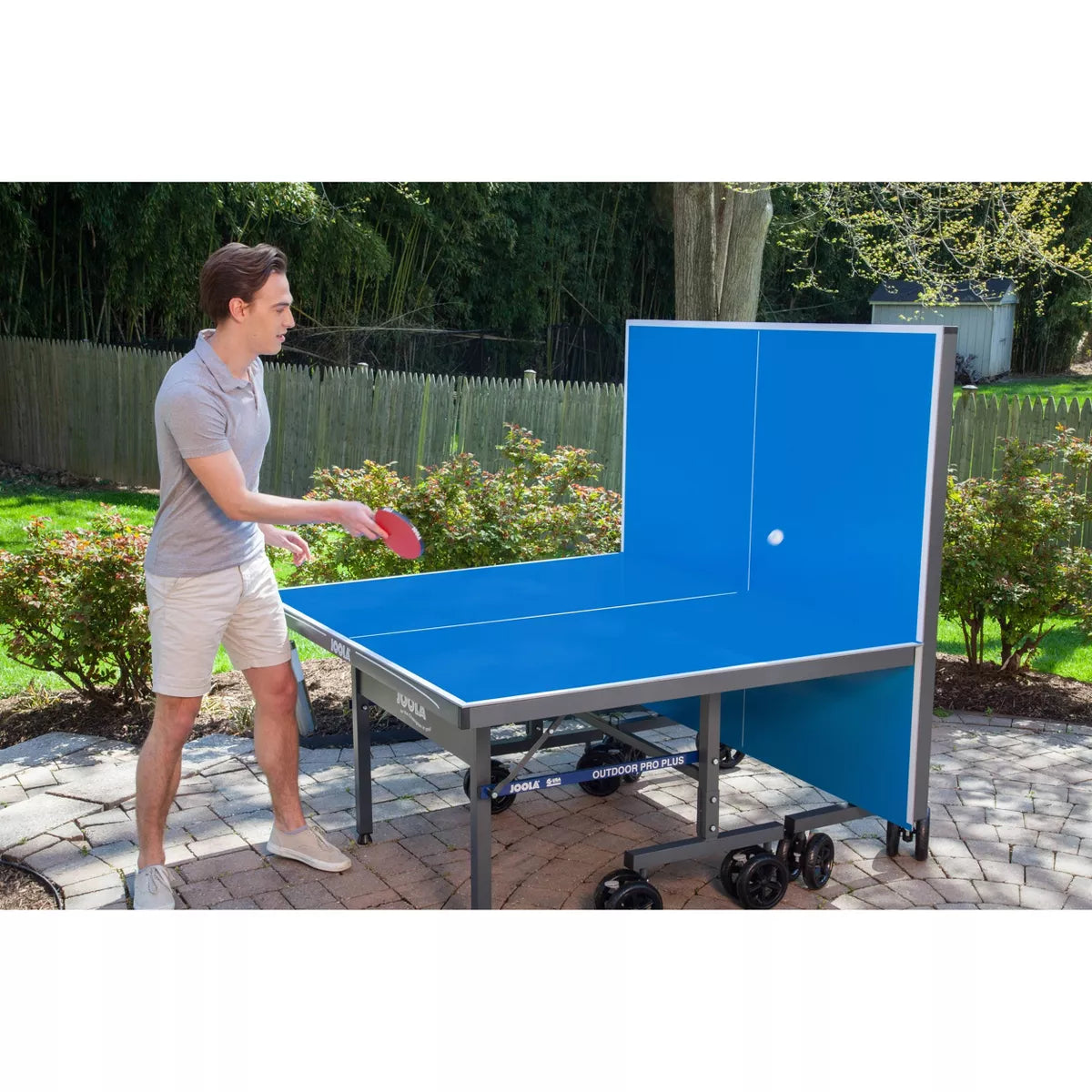 2026 Mesa de Ping-Pong Exterior JOOLA Nova Pro Plus con Red Impermeable, 9x5 pies, Plegable, Superficie de Aluminio