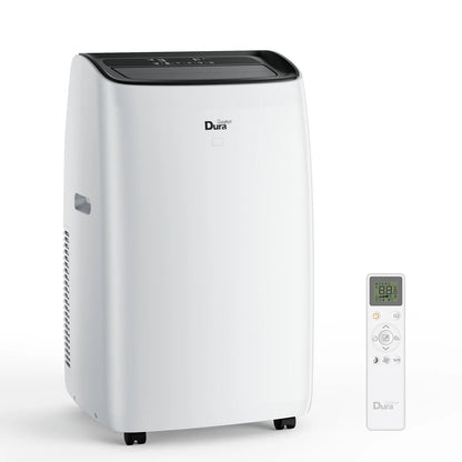2026 Aire acondicionado portátil DuraComfort – Aire acondicionado, calefacción, deshumidificador y ventilador – 14,000 BTU (ASHRAE) / 10,400 BTU (SACC) – Hasta 450 pies² – Blanco