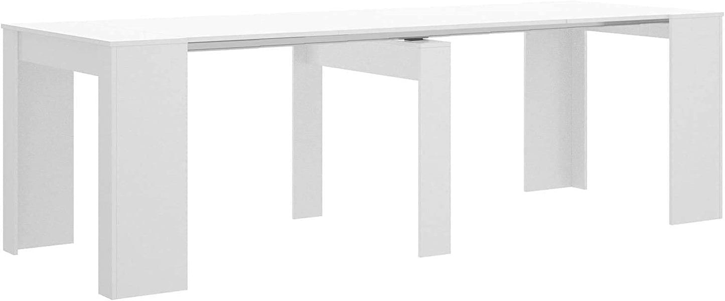 2026 Mobelcenter - Mesa de Comedor Consola Extensible, Mesa para Salón recibidor o Cocina, Mesa Fuelle Extensible, Color Cemento (1127)