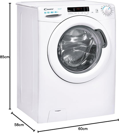 2026 Smart CS 14102DE/1-S, Lavadora 10 KG, 1400 RPM, Pantalla Digital y Mando, Tecnología NFC, Asistente de Voz, 15 Ciclos, 5 Rápidos, Planchado Fácil, Inicio Diferido 24H, Detector KG, 81 DB, Blanco