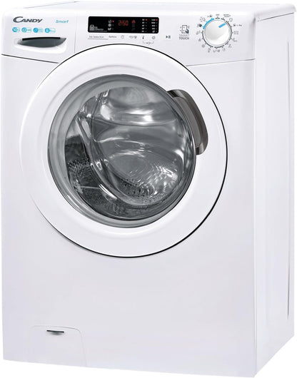 2026 Smart CS 14102DE/1-S, Lavadora 10 KG, 1400 RPM, Pantalla Digital y Mando, Tecnología NFC, Asistente de Voz, 15 Ciclos, 5 Rápidos, Planchado Fácil, Inicio Diferido 24H, Detector KG, 81 DB, Blanco