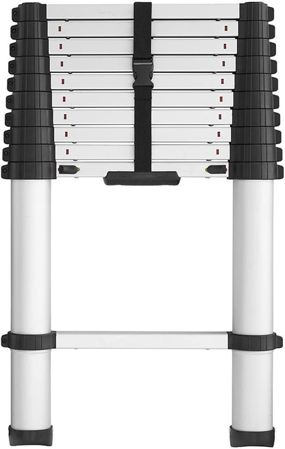 2026 Nuevo 20313T1ASE SmartClose escalera telescópica de aluminio con sistema de cierre suave sin pellizcos y bloqueo seguro capacidad 300 libras alcance máximo 16 pies