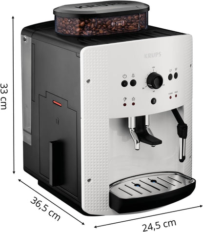 2026 Roma - Cafetera superautomática 15 bares de presión, 3 niveles intensidad café, cantidad ajustable 20 a 220ml, limpieza y descalcificación automático, molinillo integrado EA8105