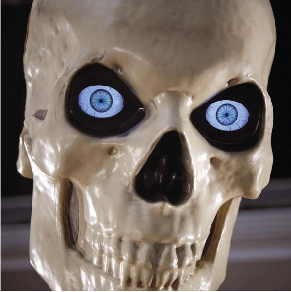 2026 Nuevo esqueleto gigante de 12 pies para decoración de Halloween con ojos LifeEyes