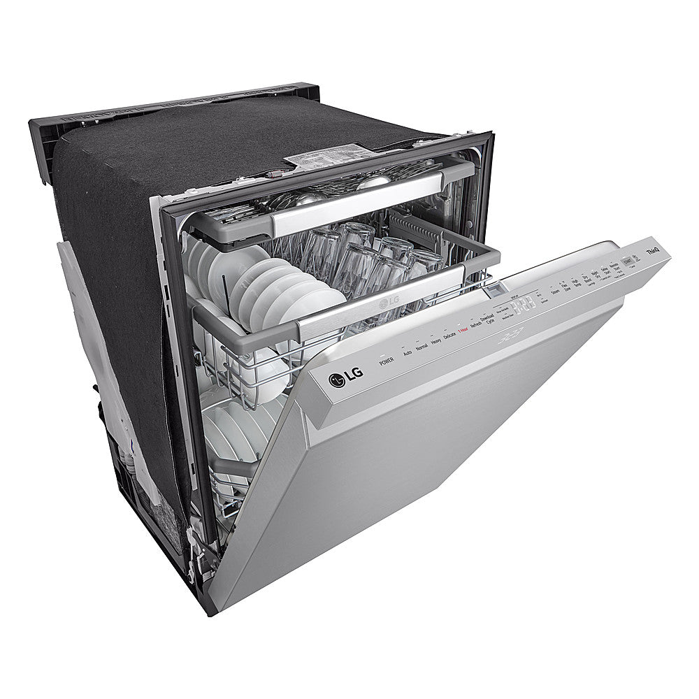 2026 Nuevo lavavajillas empotrable inteligente de 24 pulgadas con control superior, cuba de acero inoxidable, tercera rejilla, QuadWash Pro y nivel de ruido de 42 dBA en acero inoxidable