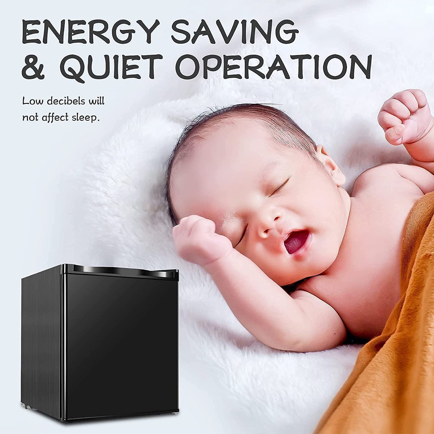 2026 Mini Congelador, Pequeño Congelador Vertical, 31L, -14℃ a -20℃, Negro, Temperatura Regulable, Silenciosos para Hogares, Oficinas