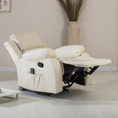 2026 Don Descanso - Sillón Masaje Relax Calor Trevi Negro Reclinable 160º con 8 Motores Silenciosos, Calor Lumbar, Sist. Masaje 4 Zonas y Acabado en PU Anti-Cuarteo [Incluye Mando]. Ideal Gente Mayor