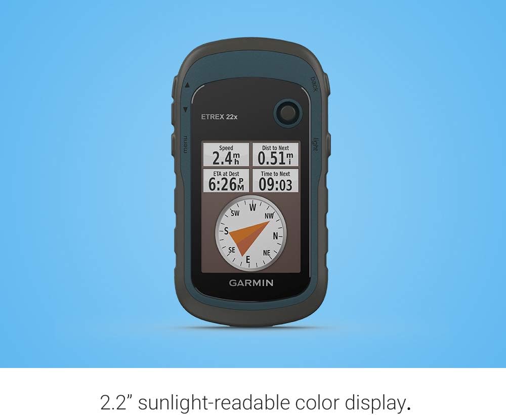 2026 Nuevo Garmin 010-02256-00 eTrex 22x navegador GPS portátil resistente color negro/azul marino