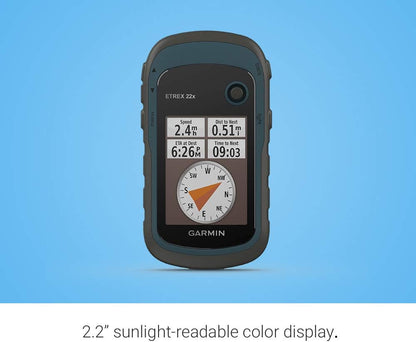 2026 Nuevo Garmin 010-02256-00 eTrex 22x navegador GPS portátil resistente color negro/azul marino