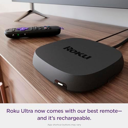 2026 Nuevo Roku Ultra dispositivo de streaming 4K HDR Dolby Vision Dolby Atmos con control remoto recargable voz manos libres Ethernet