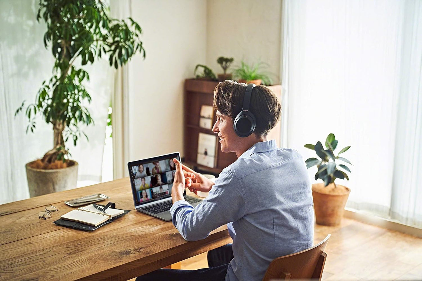 2026 Sony WH1000XM4L.CE7 Auriculares inalámbricos circumaurales con cancelación de Ruido, Autonomía de 30 Horas, para Alexa, Siri y Asistente de Google con micrófono, Color Azul (Midnight Blue)