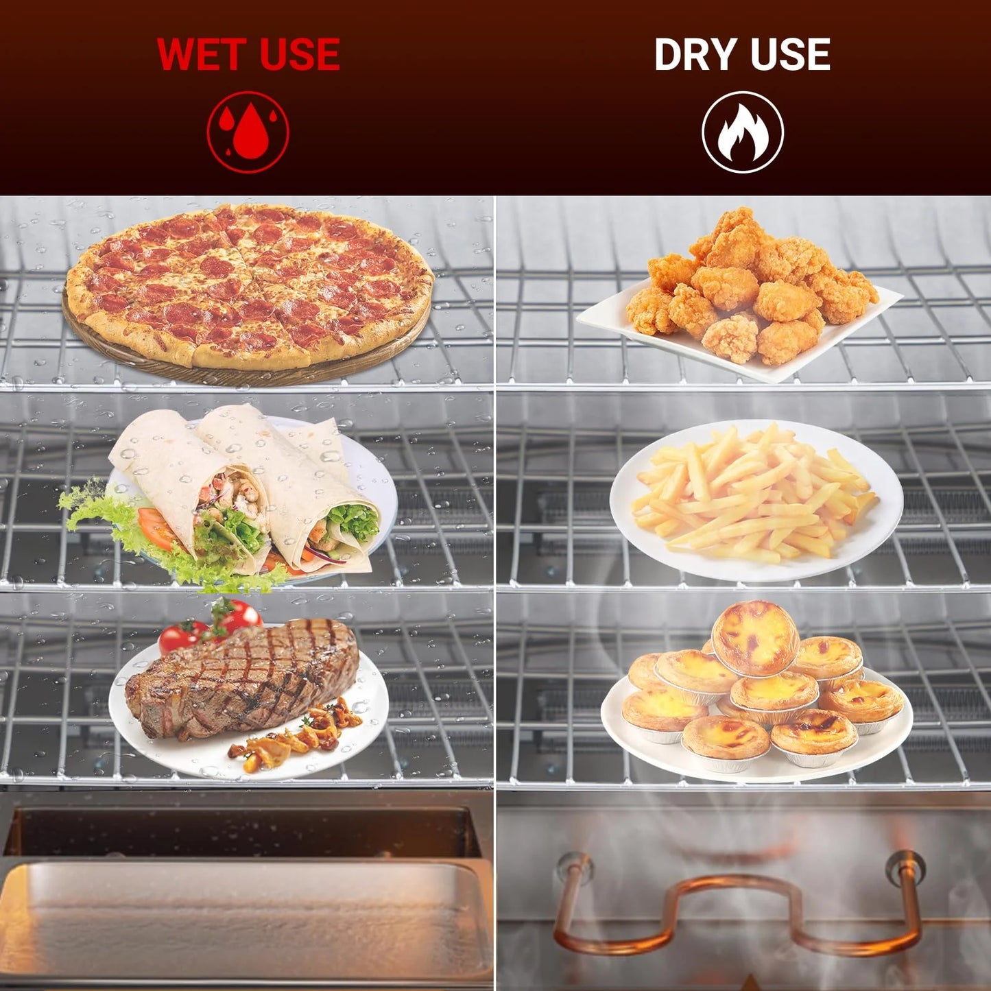 2026 Nuevo armario calentador de alimentos comercial Garvee tipo Hot Box de 16 niveles en acero inoxidable 1850W
