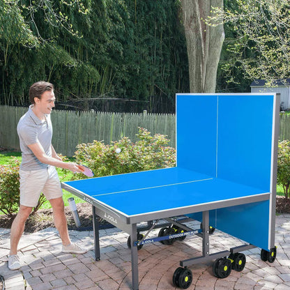 2026 Mesa de Ping-Pong Exterior JOOLA Nova Pro Plus con Red Impermeable, 9x5 pies, Plegable, Superficie de Aluminio