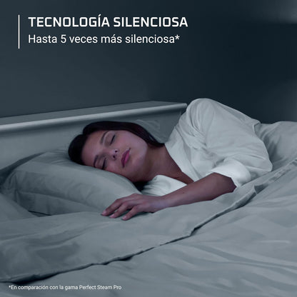 2026 Silence Pro -Centro de planchado, autonomía ilimitada, 8 bares, golpe vapor 600 g/min, suela Microsteam, función ECO y depósito cal, 1.3 litros, Color Negro Y Gris DG9248