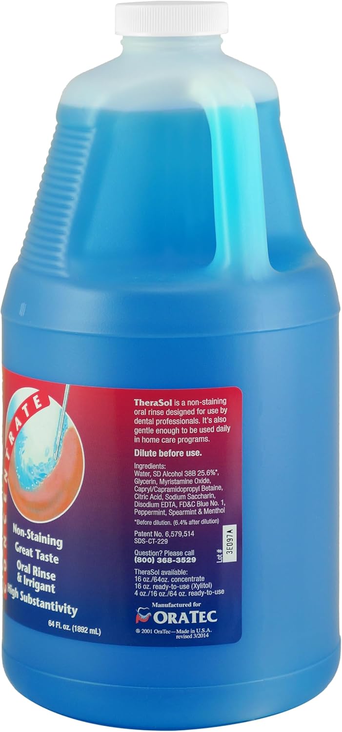 2026 Nuevo TheraSol Concentrado 64 oz 1/2 galón solución de cuidado bucal profesional