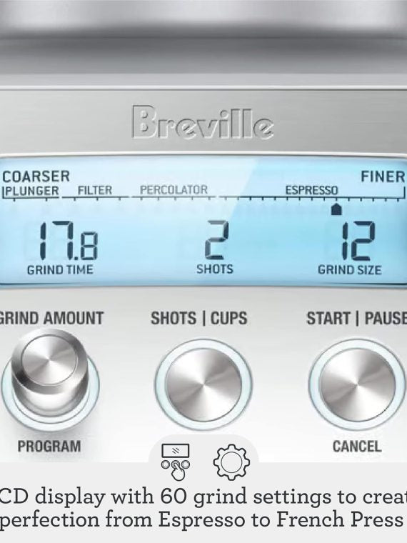 2026 Nuevo Breville Smart Grinder Pro BCG820BSS molinillo de café eléctrico acero inoxidable cepillado