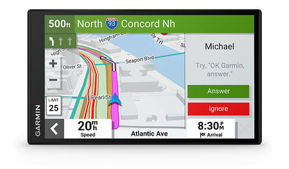2026 Nuevo sistema de navegación GPS Garmin DriveSmart 76 de 7 pulgadas con Bluetooth integrado, actualizaciones de mapas y tráfico en tiempo real, color negro