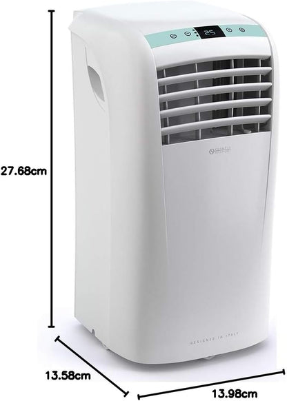 2026 Olimpia Splendid-01921 Dolceclima Compact 10 P- Acondicionador de aire portátil 3 en 1: Refrigeración,Ventilación,Deshumidificación,10.000 Btu/H,2,64 Kw,Temporizador 24h-para habitaciones hasta 80m³