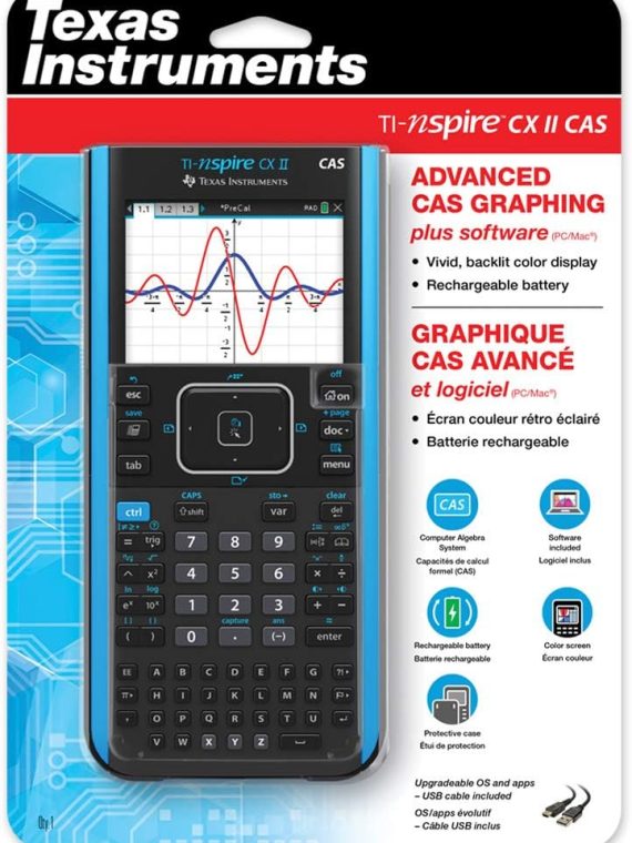 2026 Nuevo calculadora gráfica a color con sistema CAS TI-Nspire CX II con software para estudiante (PC/Mac) 320 x 240 píxeles (3,2 pulgadas en diagonal)
