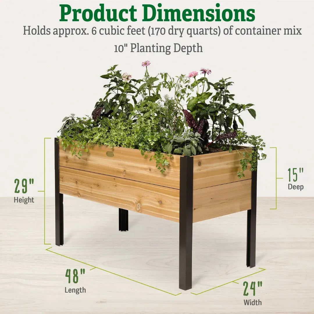 2026 Nuevo Self-Watering Elevated Cedar Planter Box 2 x 4